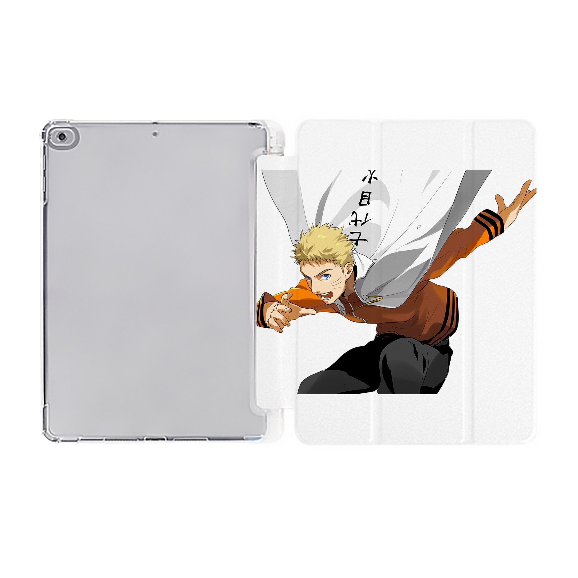 （画像用） NARUTO -ナルト- うずまき ナルト Uzumaki Naruto IPad ケース ペン収納付き 三つ折りスタンド PUレザー×シリコン 対応機種9.5/10.5/10.9インチ